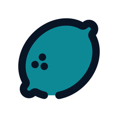 icon lemon using filled line style and blue color