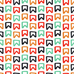 Seamless pattern in vector of typical June party flags. A traditional celebration in Brazil, the São João party. This print is ideal for fabrics, paper, or layout for social media. Template background