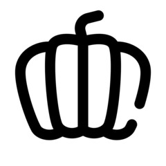 icon pumpkin using line style