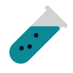 icon vial using flat style and blue color dominate