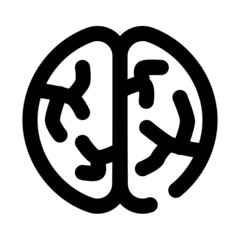 icon brain using line style