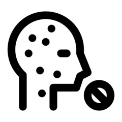 icon allergy using line style