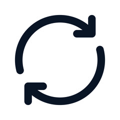 icon repeat music using filled line style and blue color
