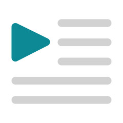 Obraz premium icon playlist using flat style and blue color dominate