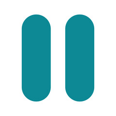 icon pause using flat style and blue color dominate