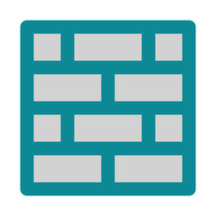 icon wall defense for protection using flat style and blue color dominate