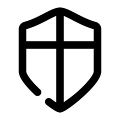 icon shield status for protection using line style