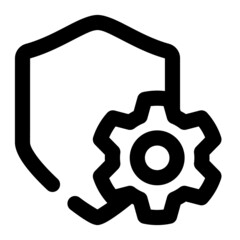 icon shield setting for protection using line style