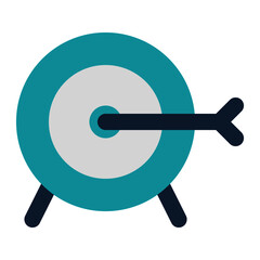 icon target seo using flat style and blue color dominate