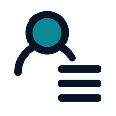 icon friend list using filled line style and blue color