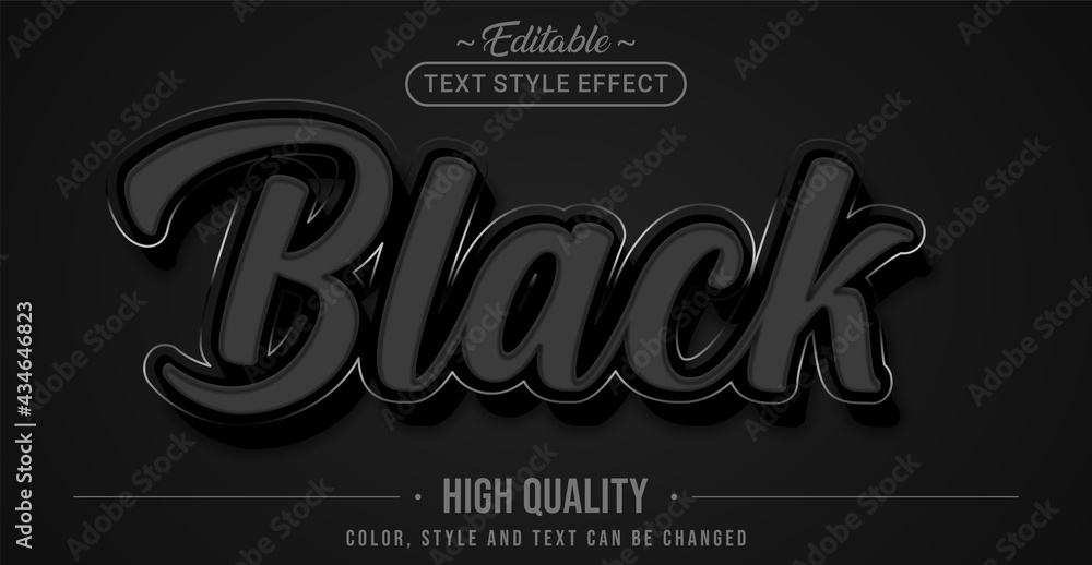 Fototapete editable text style effect - black text style theme.