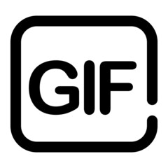 icon gif image using line style - obrazy, fototapety, plakaty