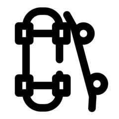 icon skate board using line style