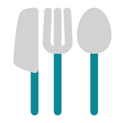 Fototapeta premium icon food place using flat style and blue color dominate