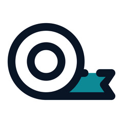 icon tape using filled line style and blue color