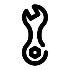 icon wrench combination using line style