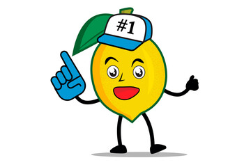 Lemon Cartoon mascot or character is here to provide support as a supporter