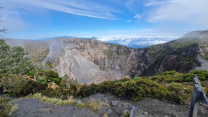 Irazu Volcano Crater in Cartago, Costa Rica	