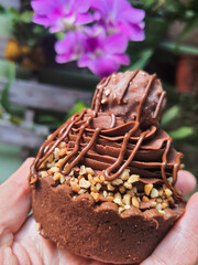 chocolate cake with nuts