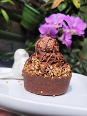 chocolate cake on a plate