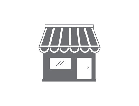Store icon on white background.  Market shop icon design for website and mobile apps. Vector illustration.