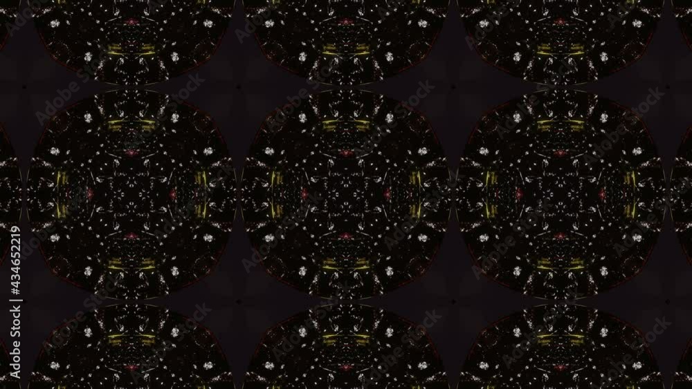 Aufkleber moving kaleidoscope patterns. looped abstract animation. 3d render