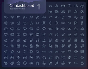 Car dash outline iconset (part 1)
