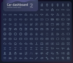 Car dash outline iconset (part 2)