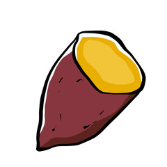 Simple and realistic sweet potato material