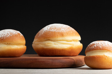 Berlin balls donuts or Berliners with egg cream. In Brazil Known as Sonho.