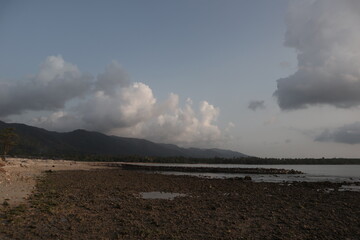 storm clouds over the sea