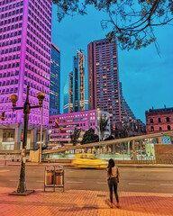 Fototapeta premium Urban landscape of the city of Bogota (Colombia) located in South America