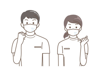 医療従事者ガッツポーズ