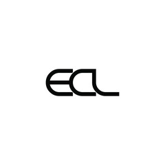 ecl letter original monogram logo design