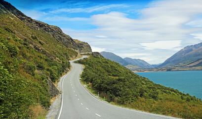 Obraz premium Highway 6 snaking - New Zealand