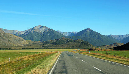 Fototapeta premium Road to Arthurs Pass - New Zealand