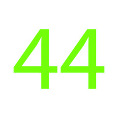 44 NUMBER SIMPLE CLIP ART VECTOR ILLUSTRATION