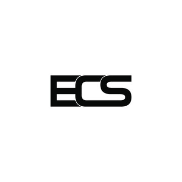 ecs letter original monogram logo design