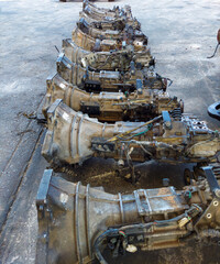 Gearboxes, old parts,