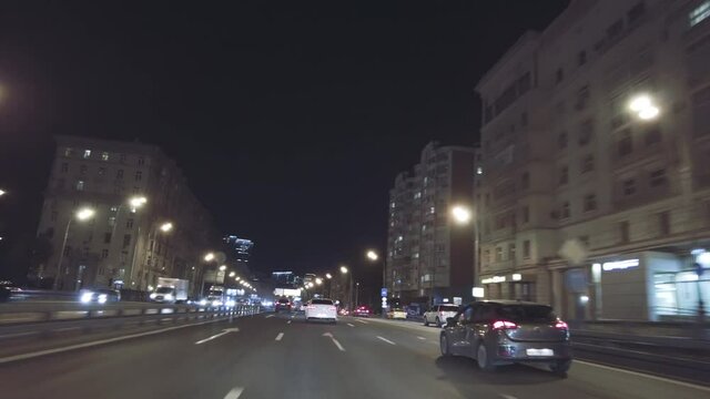 Night Driver at Moscow City