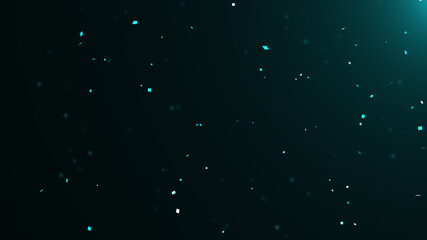 Blue small particle balls floating background