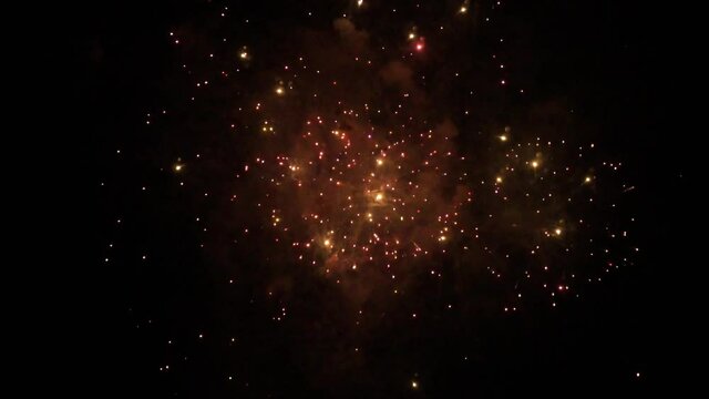 Fireworks In The Night Sky - slow motion