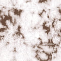 Cow skin in brown and white spotted, batik fabric seamless pattern. Animal realistic leather texture. Carpet or tile print. Raster illustration.