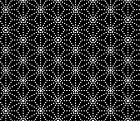 ドットで表現した麻の葉文様のシームレス・パターンイラスト
