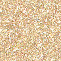 Golden liquid marble background. Marbling seamless pattern. Abstract tile texture. Good for wallpapers, posters, cards, invitations, websites. Stock illustration