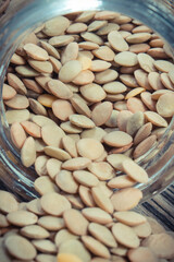 Green lentil as healthy ingredient of various dishes. Source vitamins, minerals and fiber