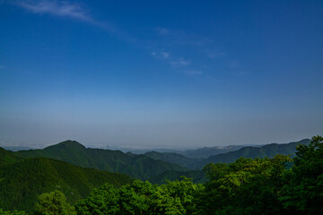 Fototapeta premium 新緑の御岳山 長尾平からの風景