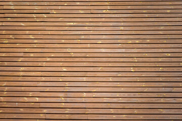 background floor of thin wooden slats, terrace