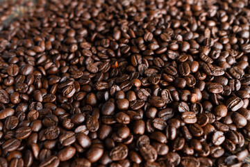 Fototapeta premium Roasted coffee beans arabica home made