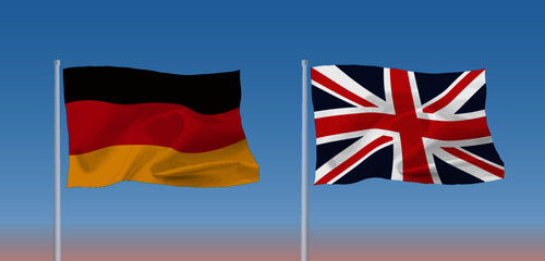 ドイツとイギリスの国旗